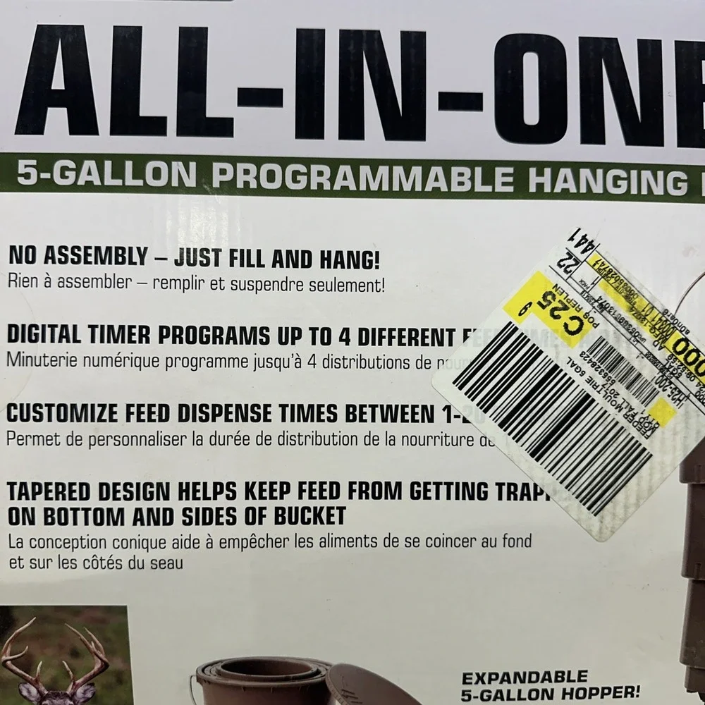 Moultrie 5-Gallon Programmable All-in-One Hanging Deer Feeder NEW‎ IN BOX